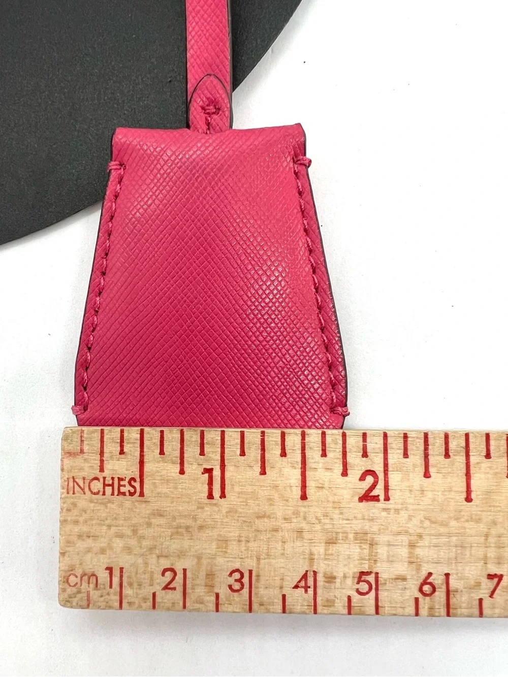 Coach Hot Pink Crossgrain Leather Clochette Key Bell Bag Charm Keyring